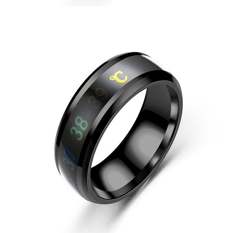 Smart Body Temperature Ring Stainless