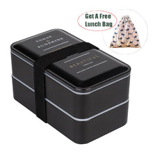 Load image into Gallery viewer, Portable Rectangular Lunch Box Double Plastic Health Material Bento Microwave