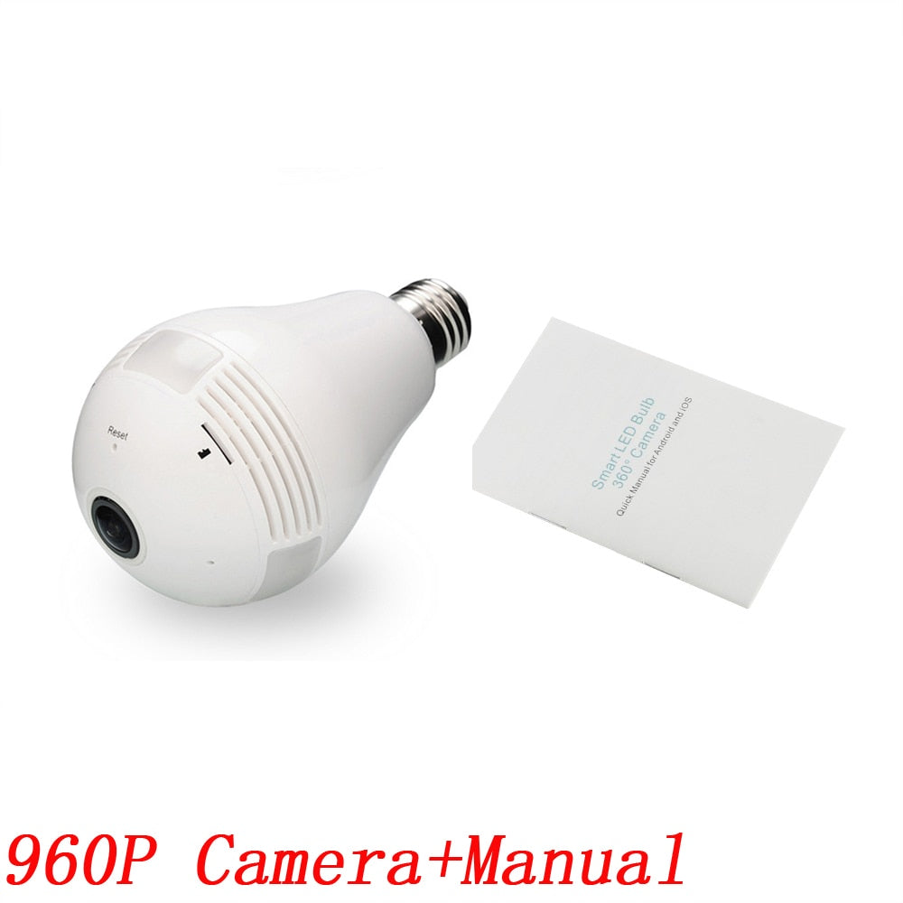 Panoramic 360 Degree Light Bulb HD Camera