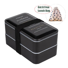 Load image into Gallery viewer, Portable Rectangular Lunch Box Double Plastic Health Material Bento Microwave
