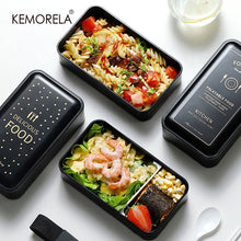 Load image into Gallery viewer, Portable Rectangular Lunch Box Double Plastic Health Material Bento Microwave
