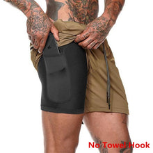 Load image into Gallery viewer, 2 in 1 Men Running Shorts
