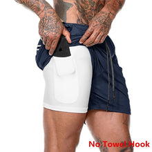 Load image into Gallery viewer, 2 in 1 Men Running Shorts
